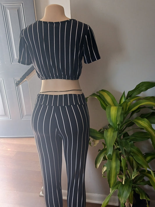 Two piece crunch pants set