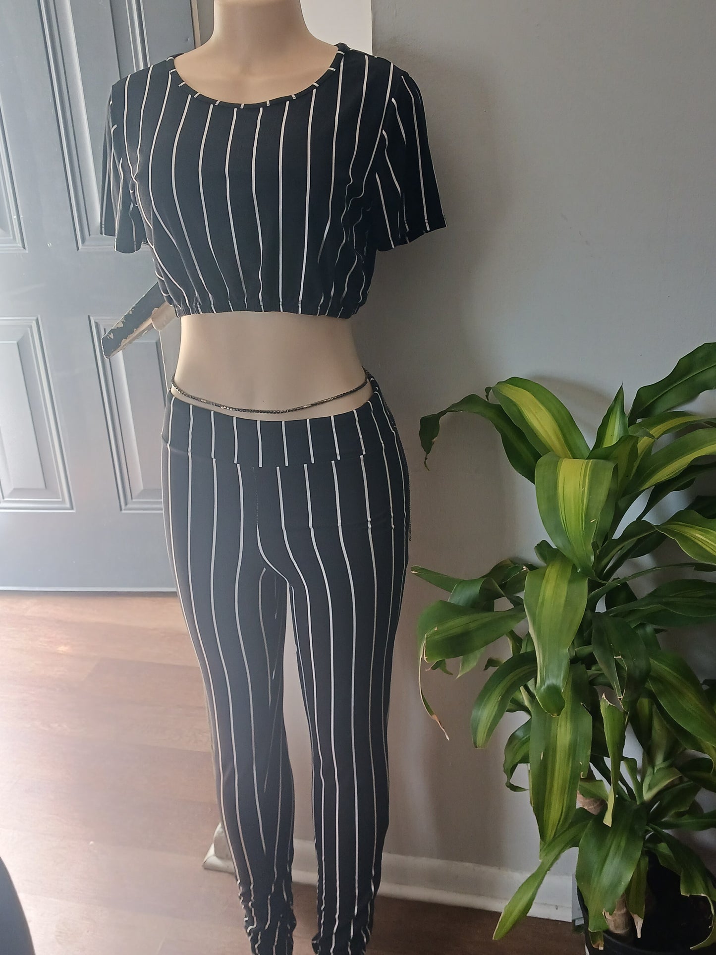 Two piece crunch pants set