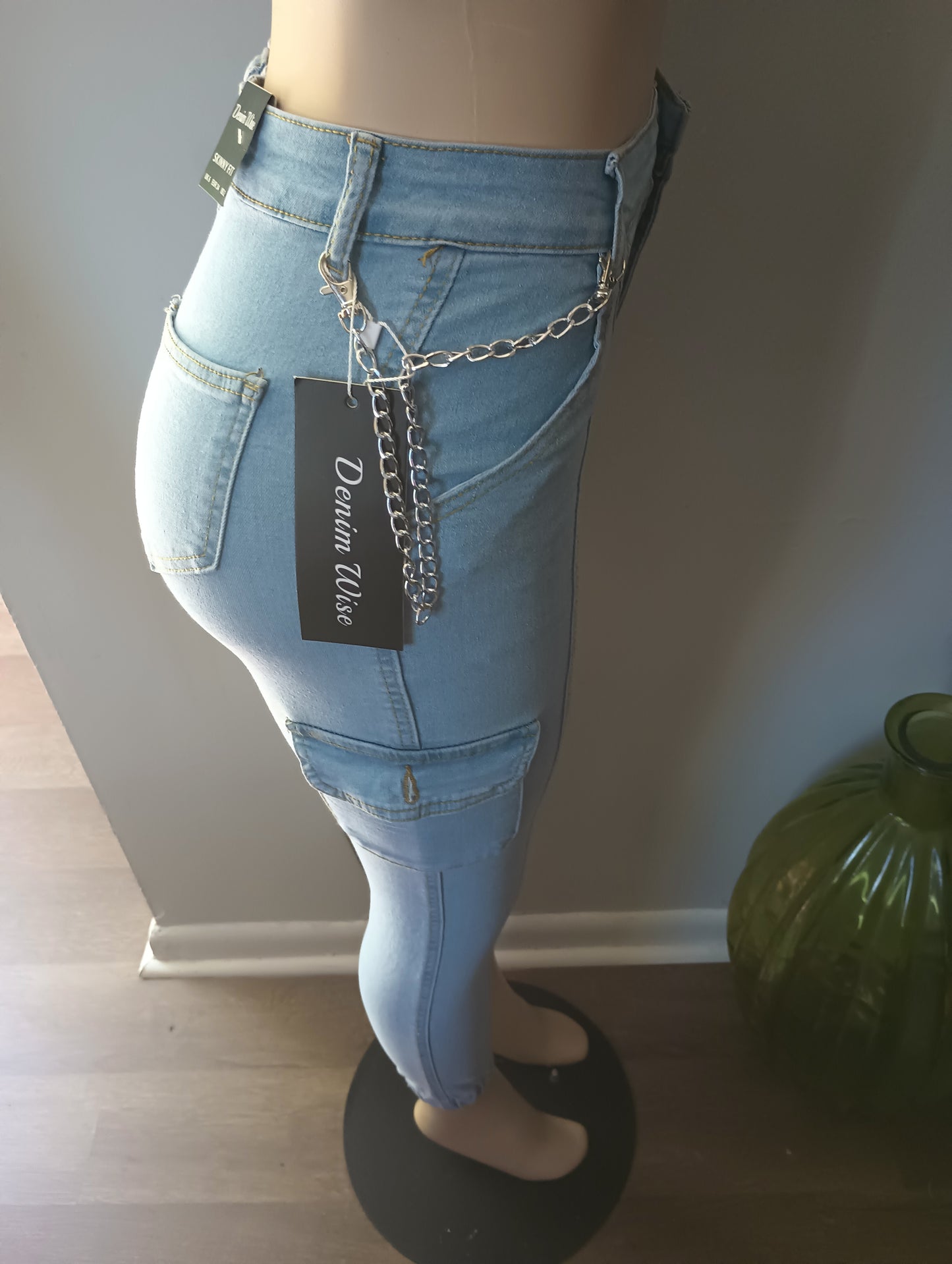 Blue denim skinny fit jeans