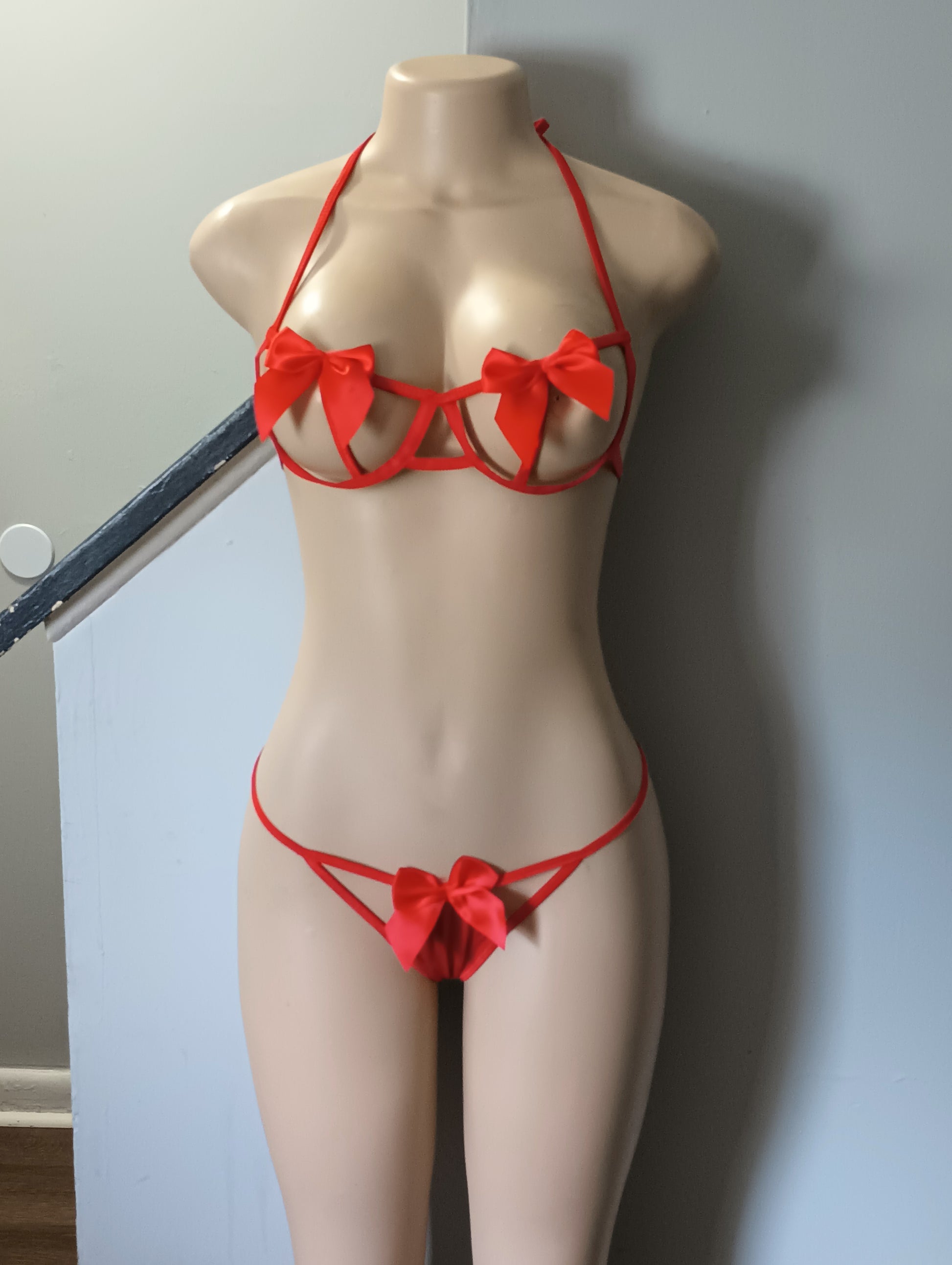 Red bow lingerie set – Hustlerexprezz