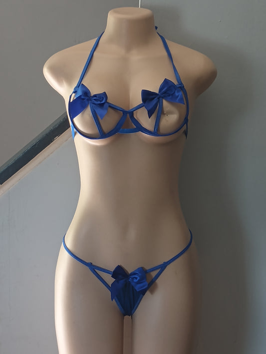 Blue lingerie set